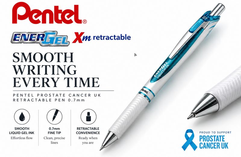 Pentel EnerGel Pink Breast Cancer Now Retractable Gel Pen 0.7m