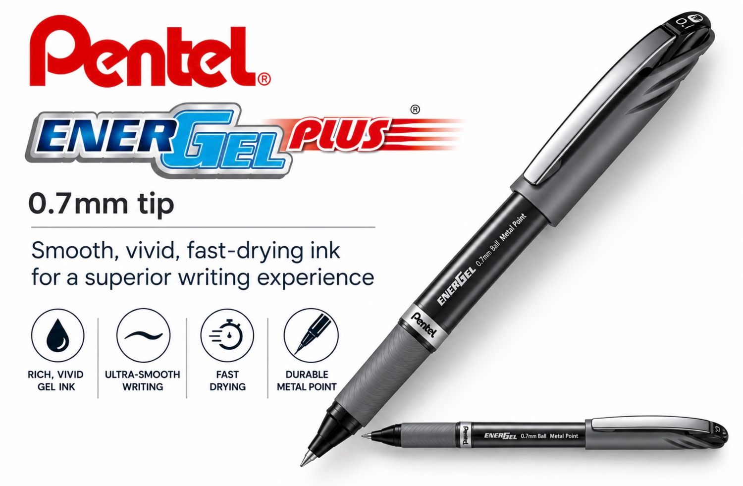 Pentel EnerGel Plus 0.7mm Gel Pen