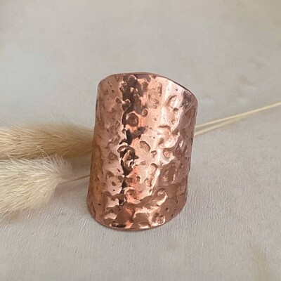 Copper ring - Textured - 30mm