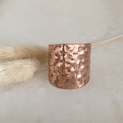 Copper ring - Textured - 20mm