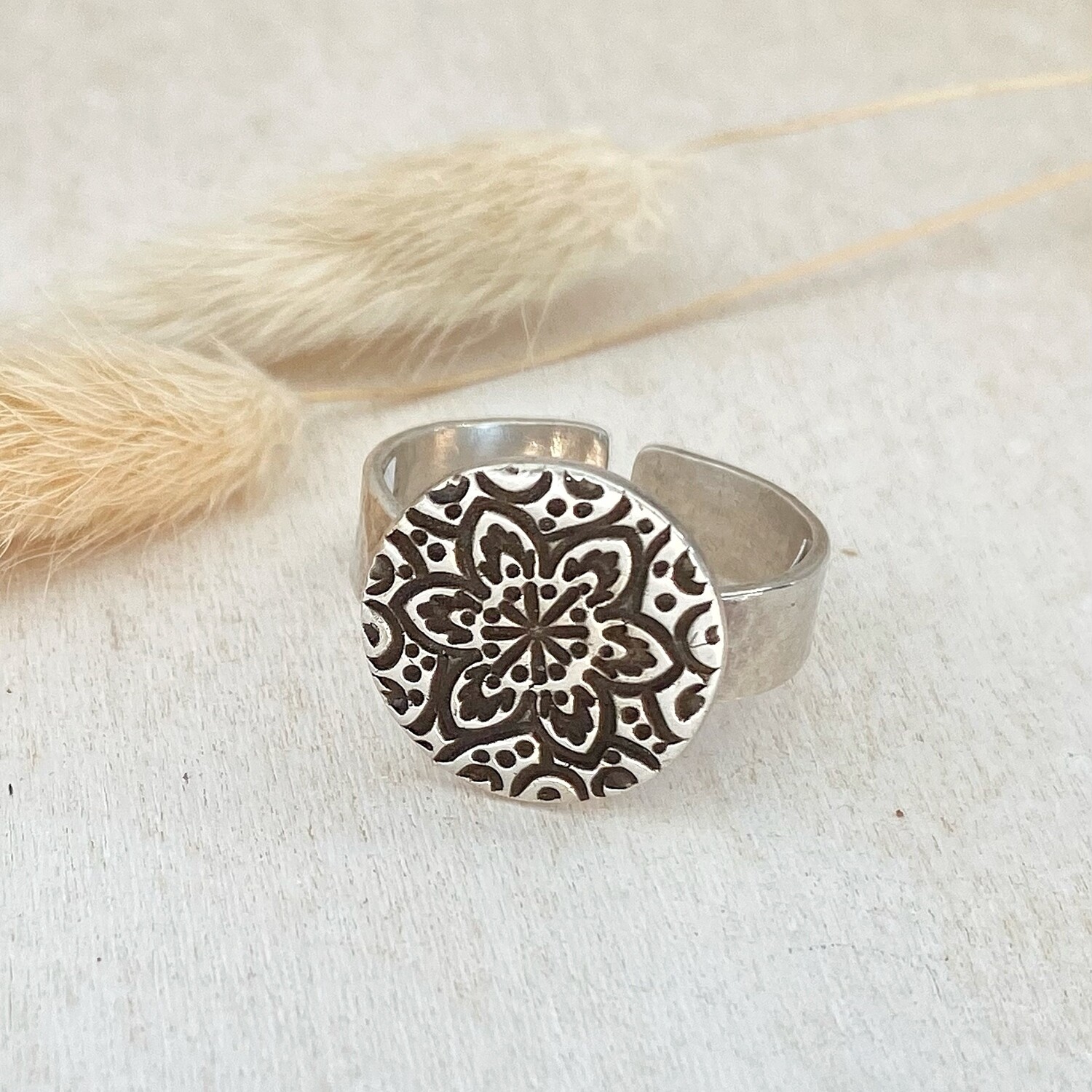 Sterling silver Boho ring