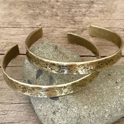 Hammered Brass Cuff bracelet