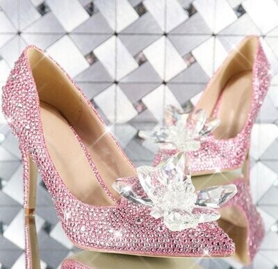 Swarovski Crystal Rhinestone Cinderella Bling Wedding Shoes