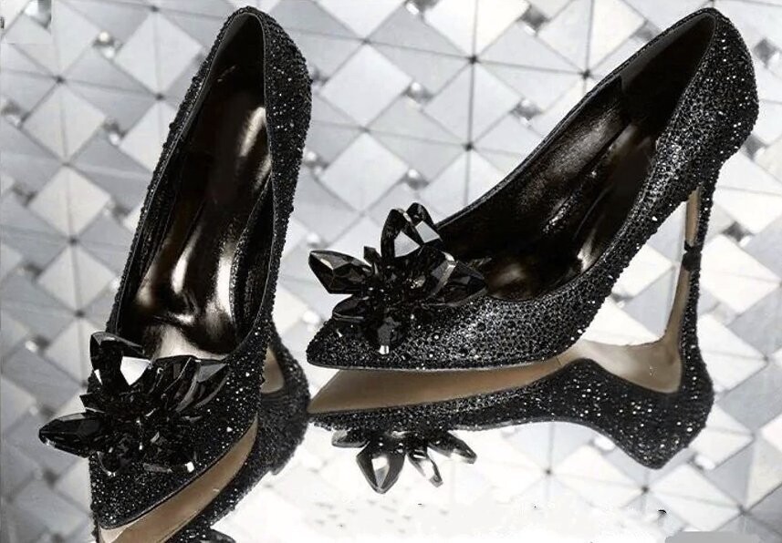 Swarovski Crystal Rhinestone Cinderella Bling Wedding Shoes