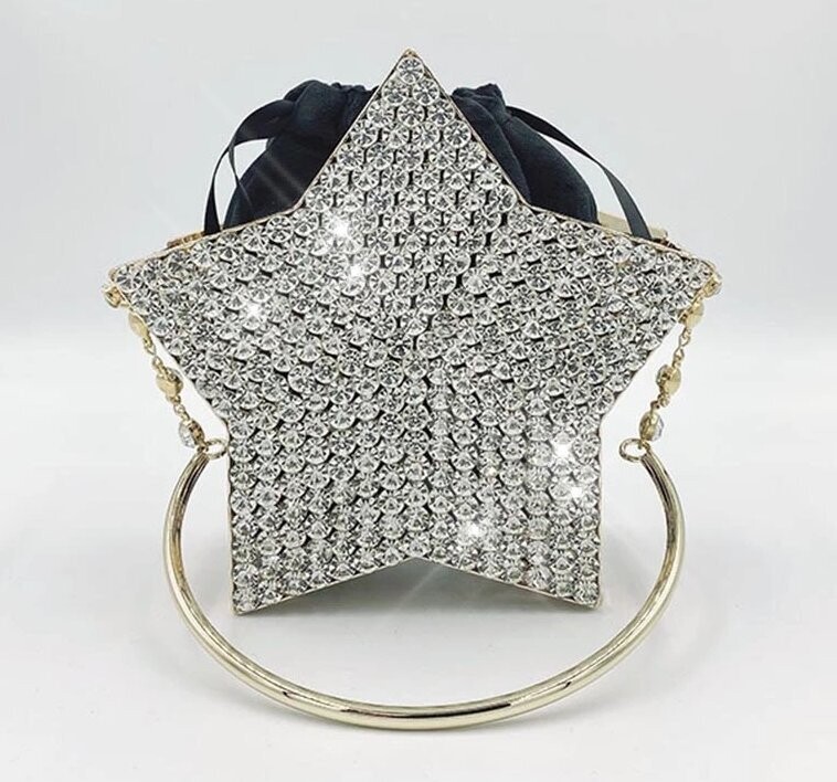 Swarovski Crystal Rhinestone Bling Star Purse