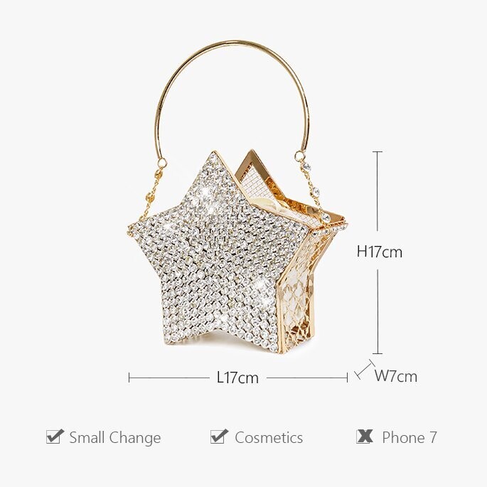 Swarovski Crystal Rhinestone Bling Star Purse