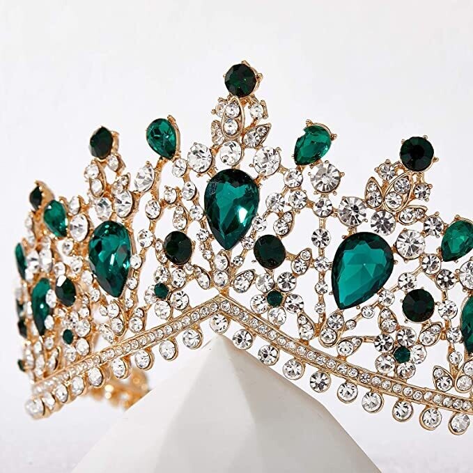 Swarovski Crystal Rhinestone Bling Tiara Set: Necklace &amp; Earrings