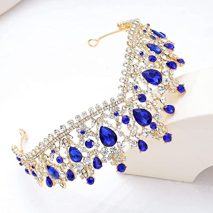 Swarovski Crystal Rhinestone Bling Tiara Set: Necklace &amp; Earrings