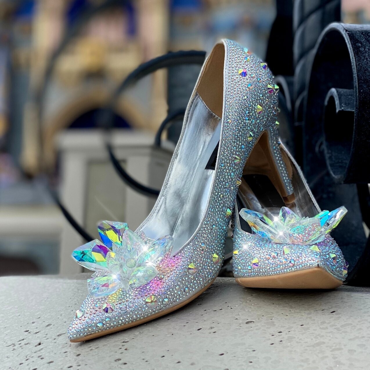 Swarovski Crystal Rhinestone Cinderella Bling Wedding Shoes