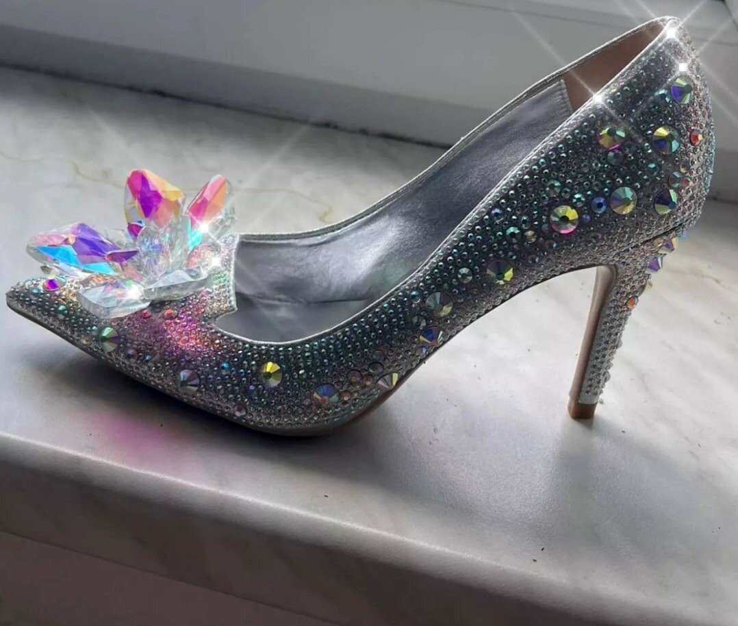 Swarovski Crystal Rhinestone Cinderella Bling Wedding Shoes