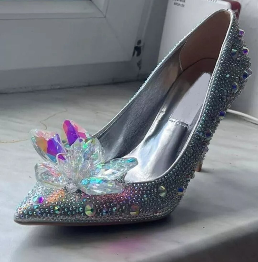 Swarovski Crystal Rhinestone Cinderella Bling Wedding Shoes