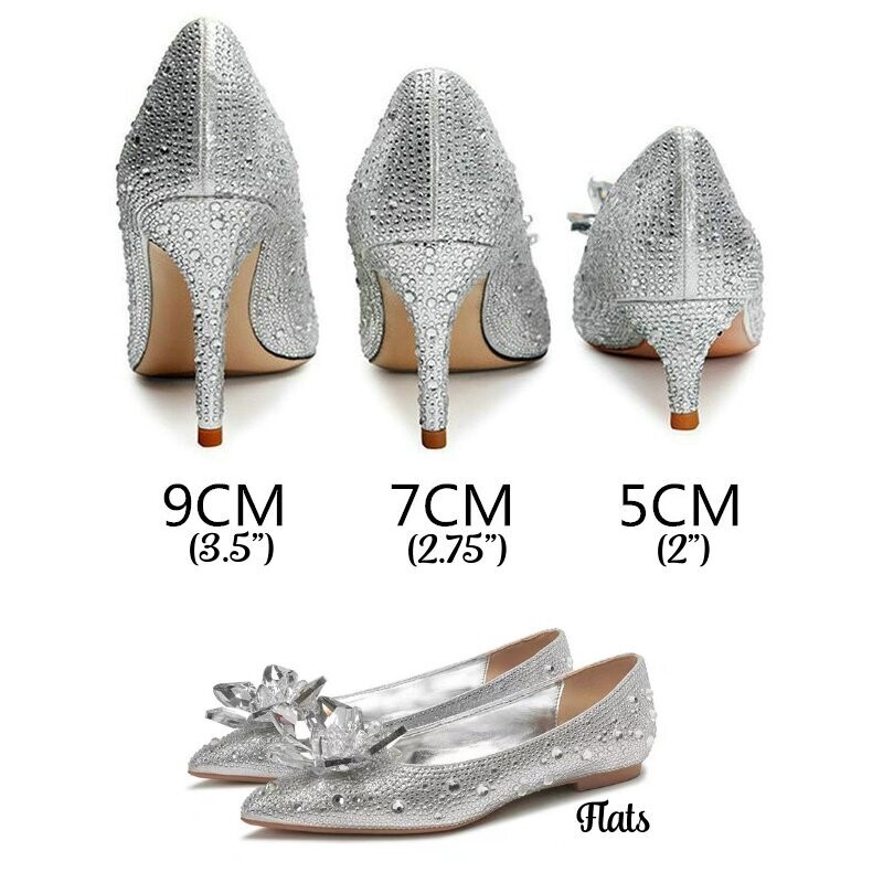 Swarovski Crystal Rhinestone Cinderella Bling Wedding Shoes