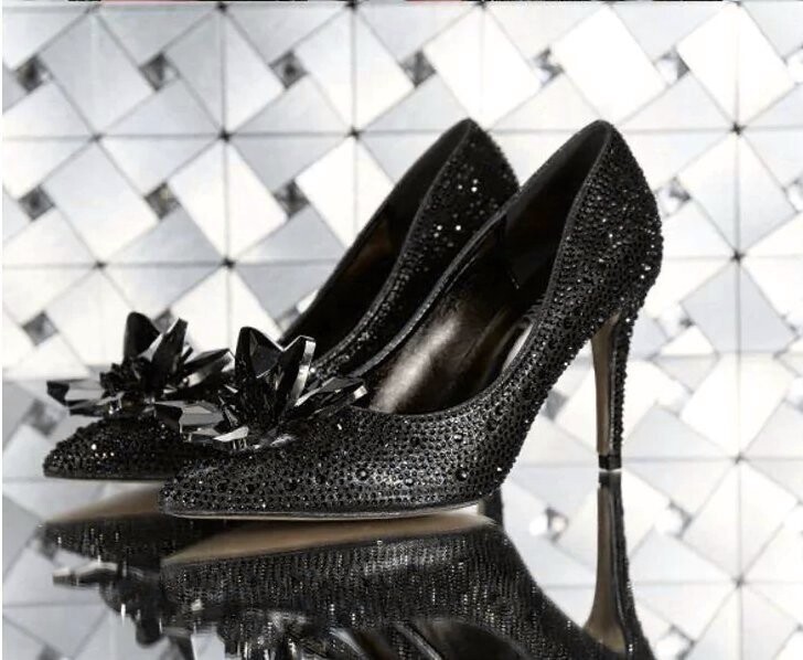 Swarovski Crystal Rhinestone Cinderella Bling Wedding Shoes