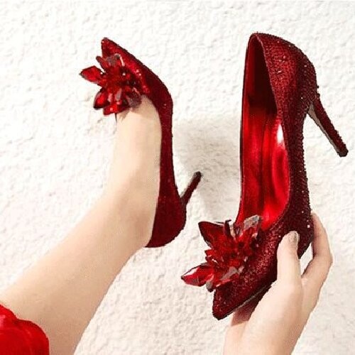 Swarovski Crystal Rhinestone Cinderella Bling Wedding Shoes