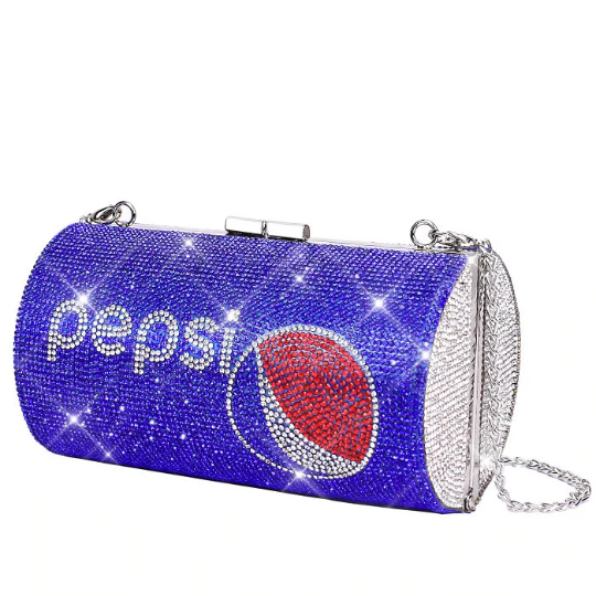 Swarovski Crystal Rhinestone Bling Coke Diet Coke Pepsi Sprite Purse