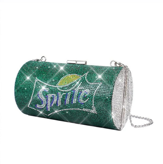 Swarovski Crystal Rhinestone Bling Coke Diet Coke Pepsi Sprite Purse