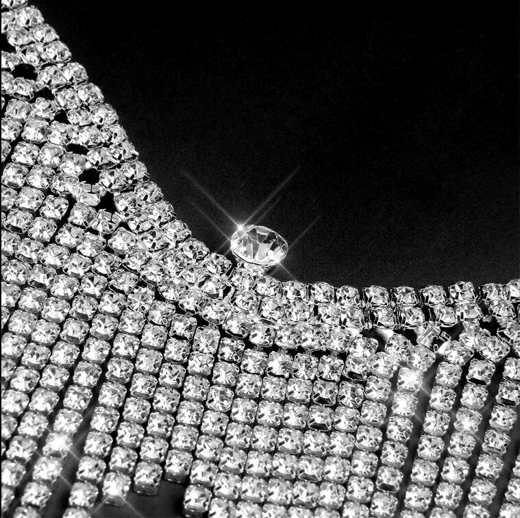 Swarovski Crystal Rhinestone Bling Tassel Bikini
