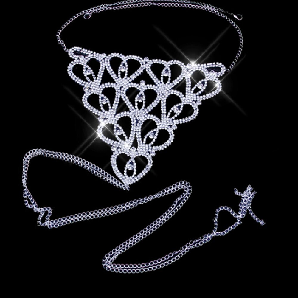 Swarovski Crystal Rhinestone Bling Heart Bikini