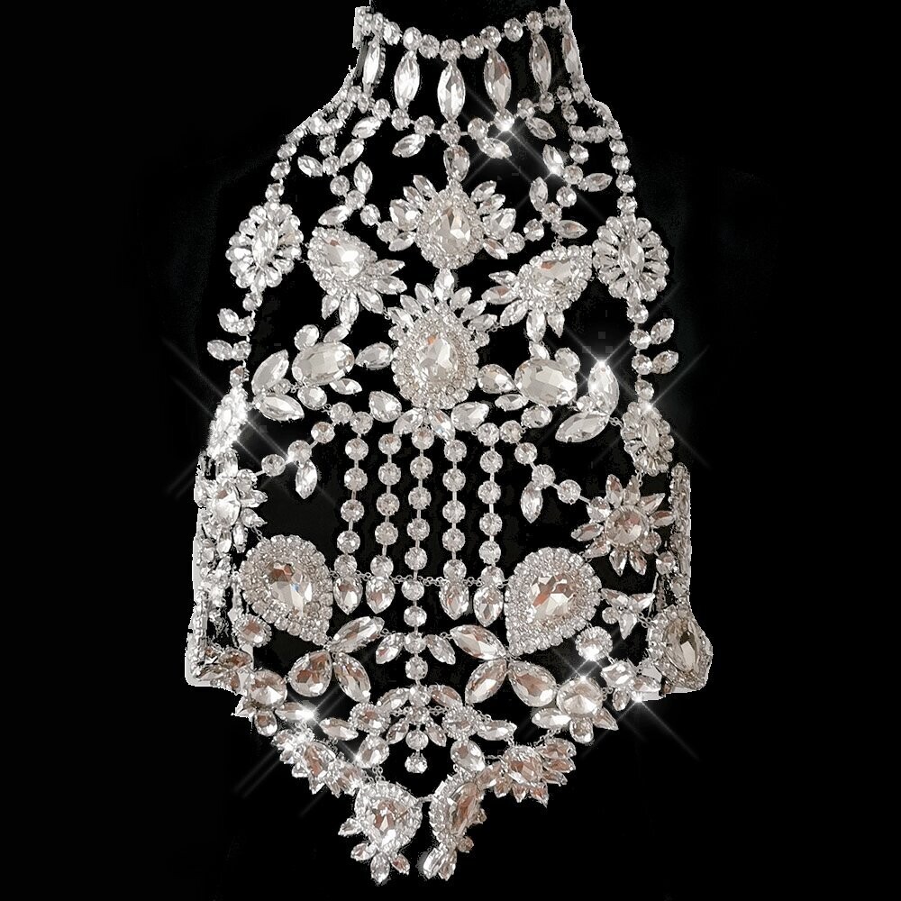 Swarovski Crystal Rhinestone Bling Halter Top