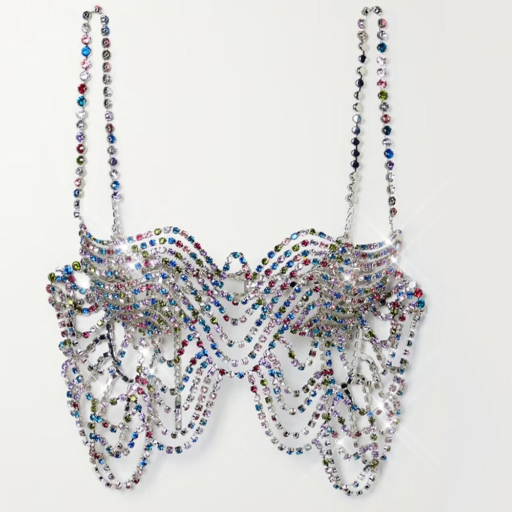 Swarovski Crystal Rhinestone Bling Halter Top