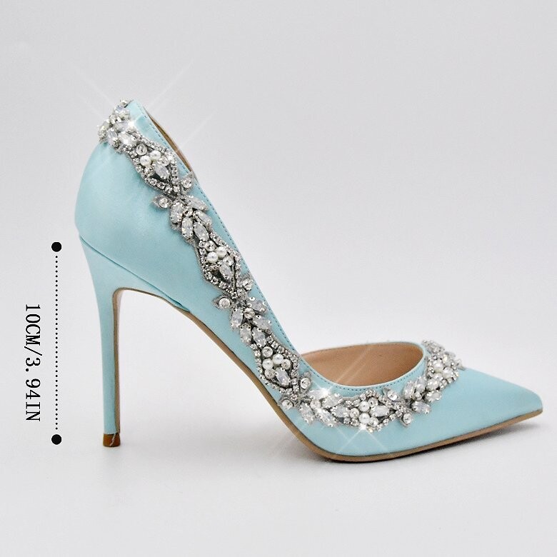 Swarovski Crystal Rhinestone Bling Tiffany Wedding Shoes