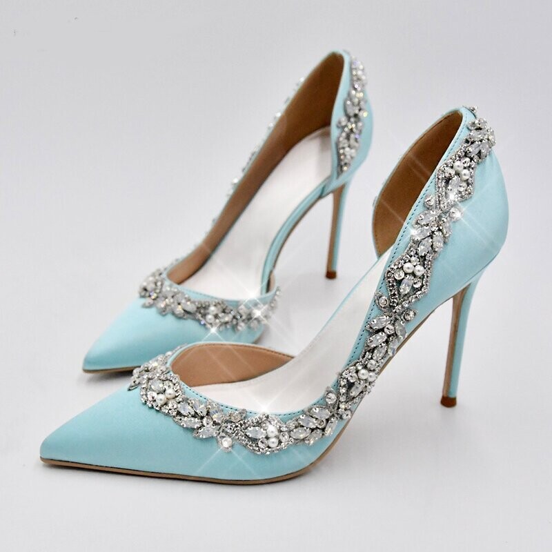 Swarovski Crystal Rhinestone Bling Tiffany Wedding Shoes