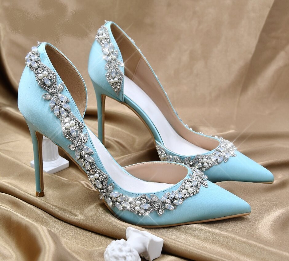 Swarovski Crystal Rhinestone Bling Tiffany Wedding Shoes