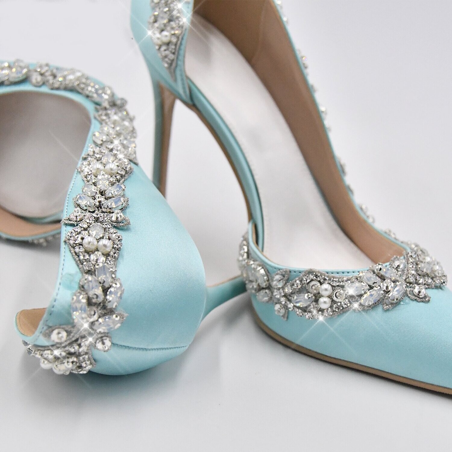 Swarovski Crystal Rhinestone Bling Tiffany Wedding Shoes