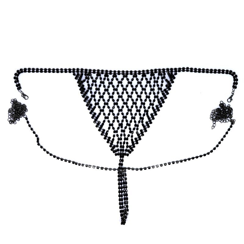 Swarovski  Crystal Black Rhinestone Bling Bikini 