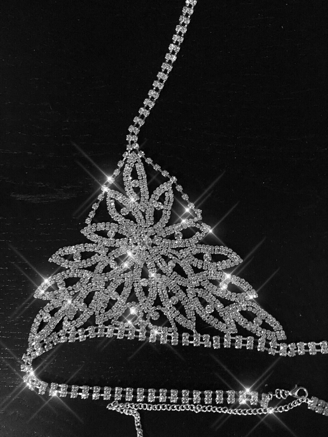 Swarovski Crystal Floral Leaf Rhinestone Bling Bikini