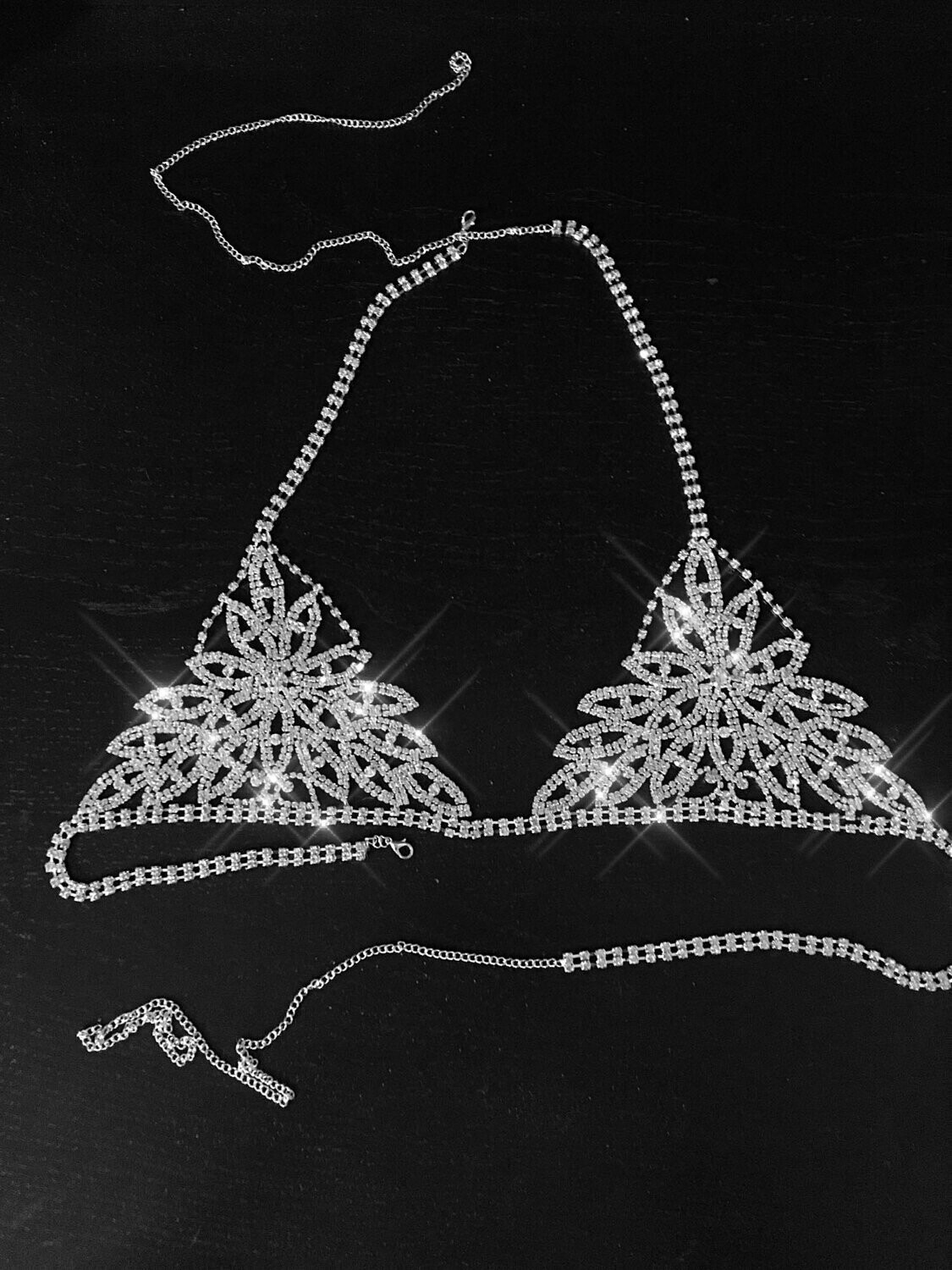 Swarovski Crystal Floral Leaf Rhinestone Bling Bikini