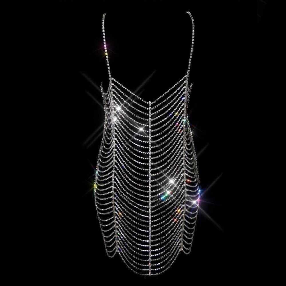 Swarovski Crystal Rhinestone Bling Dress: Delta