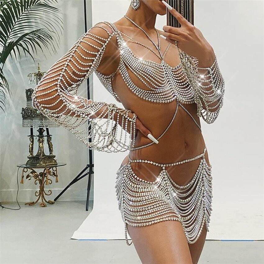 Swarovski Crystal Rhinestone Bling Dress