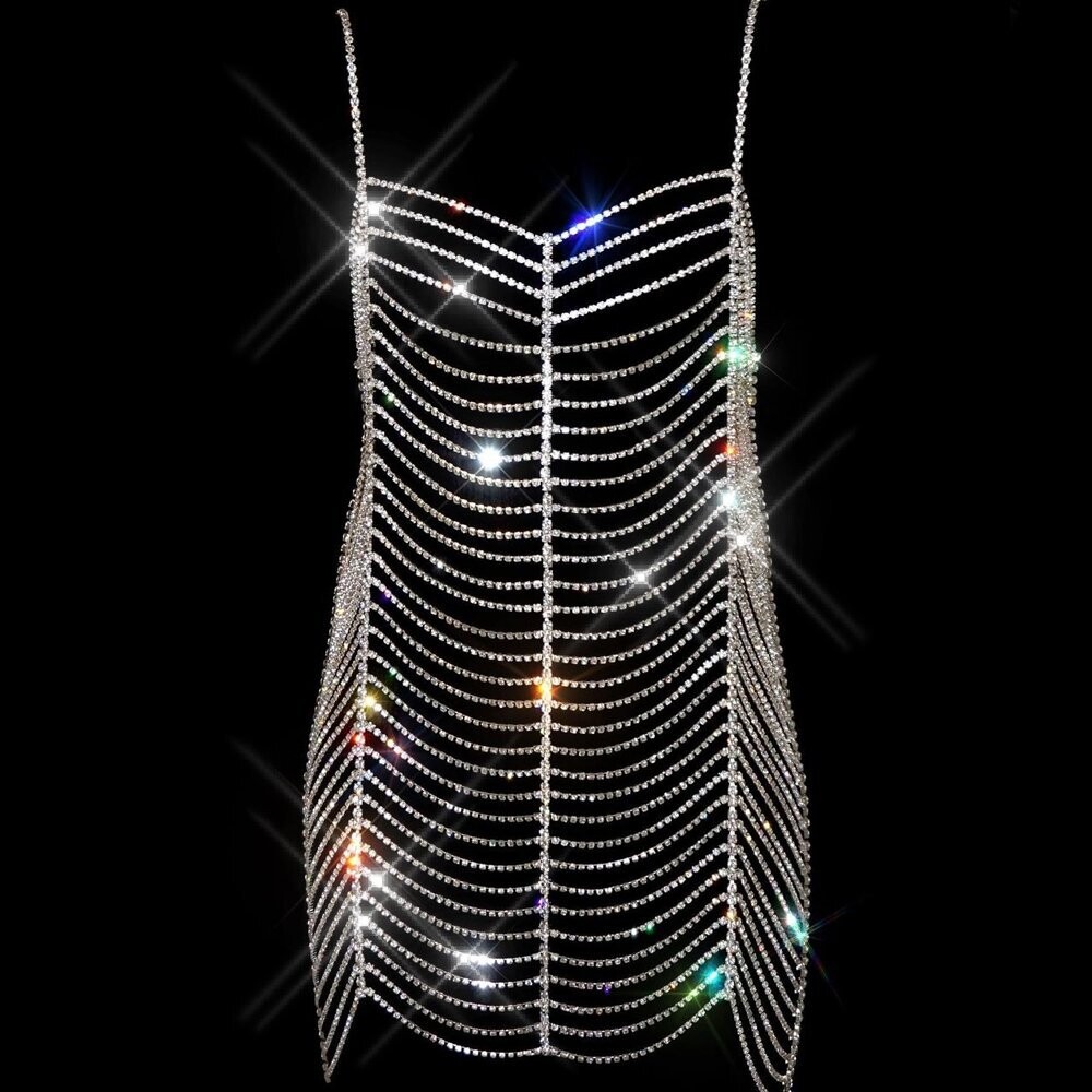 Swarovski Crystal Rhinestone Bling Dress: Delta