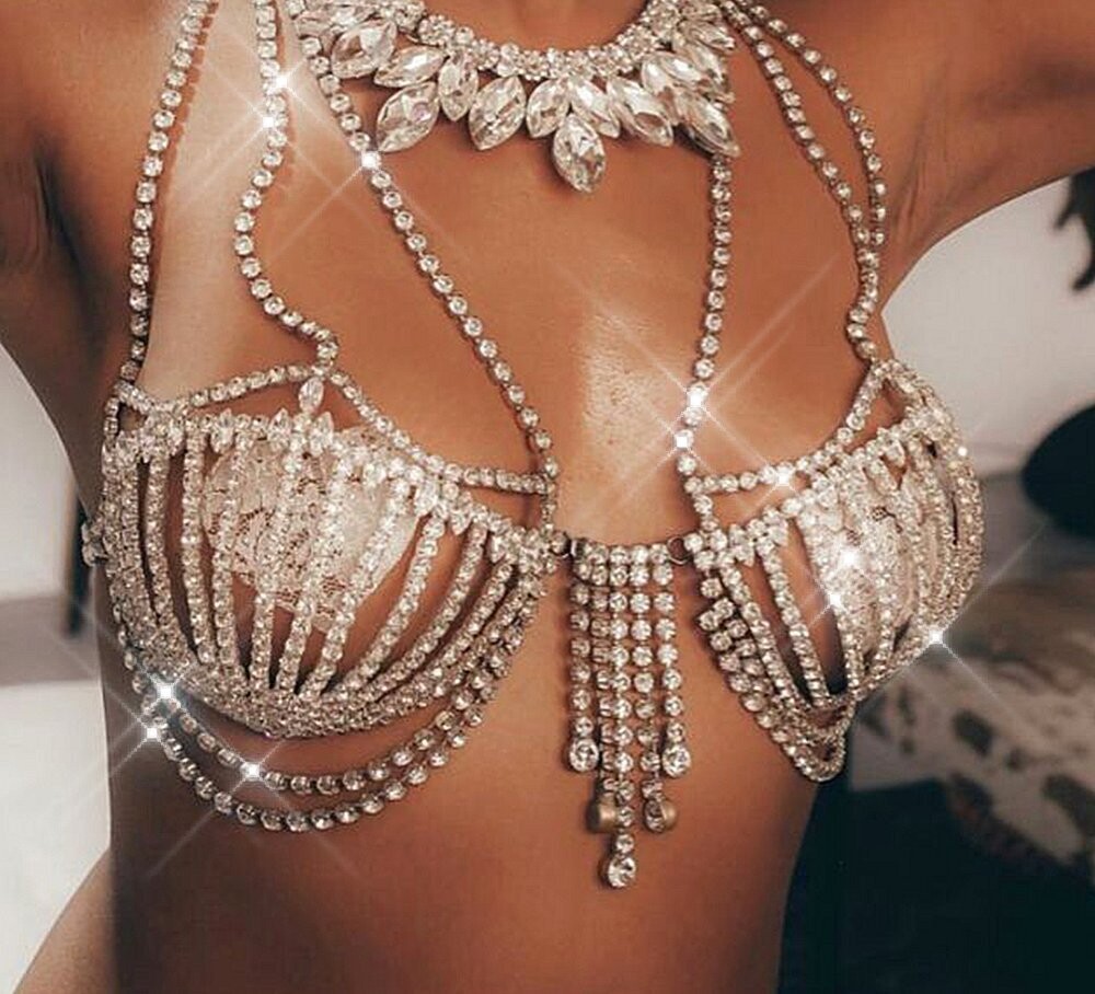 Swarovski Crystal Rhinestone Bling Shell Bikini