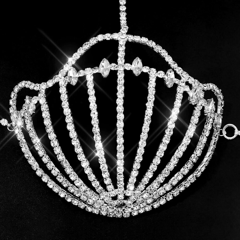 Swarovski Crystal Rhinestone Bling Shell Bikini