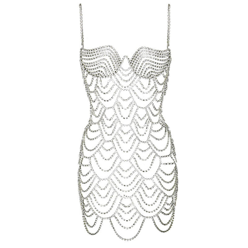 Swarovski Crystal Rhinestone Bling Dress: Shelly