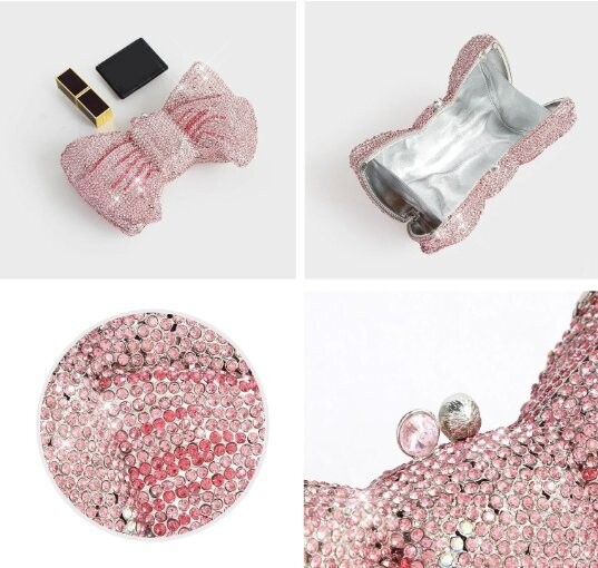 Swarovski Crystal Rhinestone Bling Bow Purse