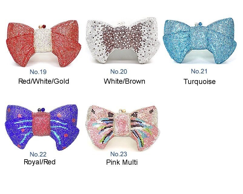 Swarovski Crystal Rhinestone Bling Bow Purse