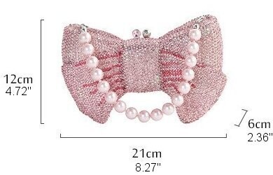 Swarovski Crystal Rhinestone Bling Bow Purse