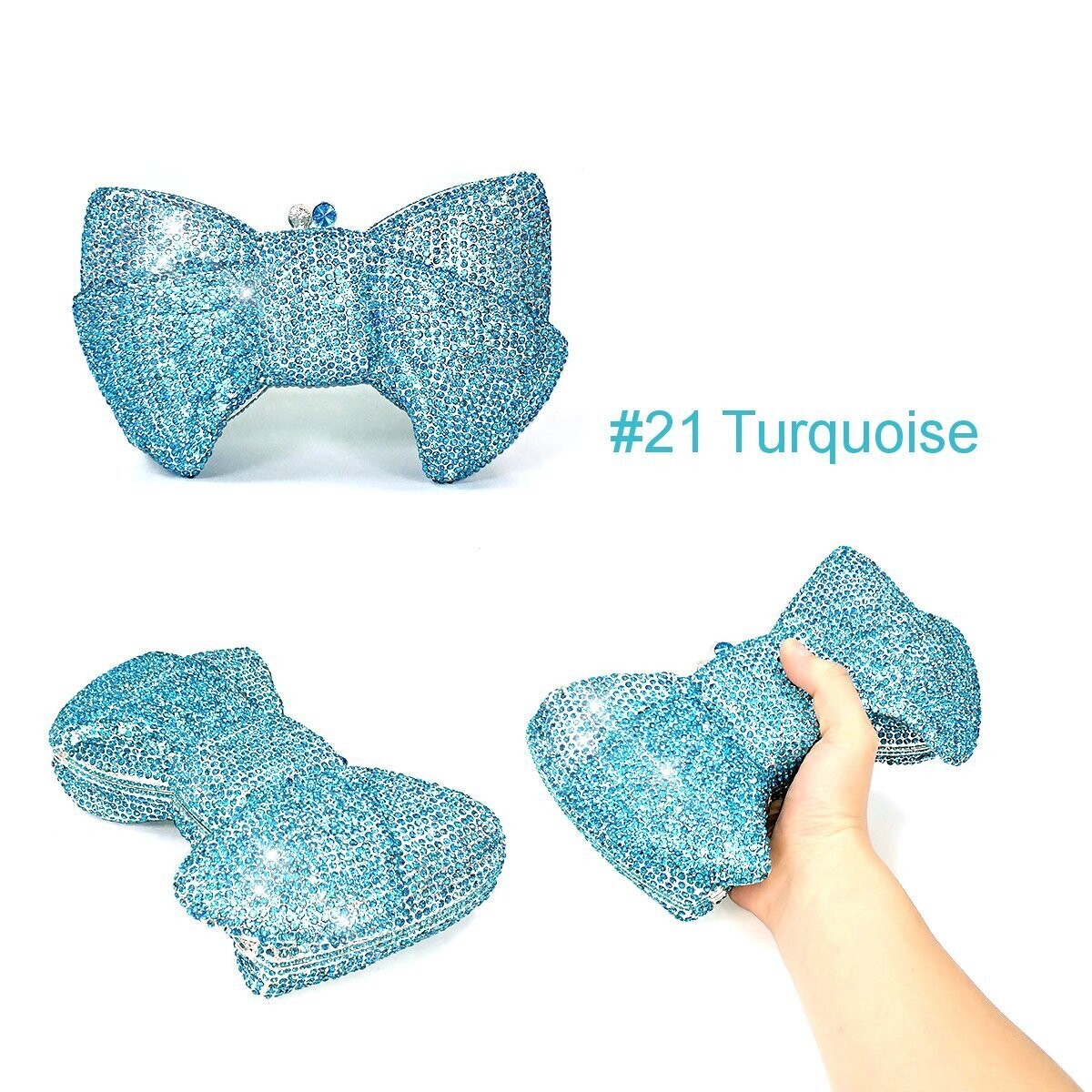 Swarovski Crystal Rhinestone Bling Bow Purse