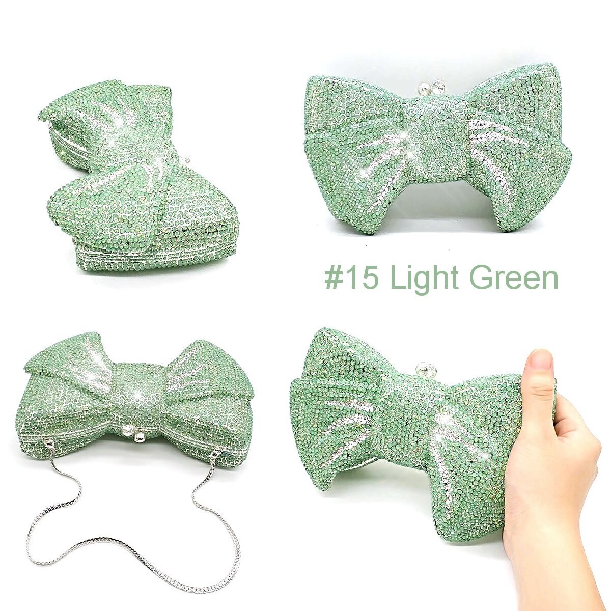 Swarovski Crystal Rhinestone Bling Bow Purse