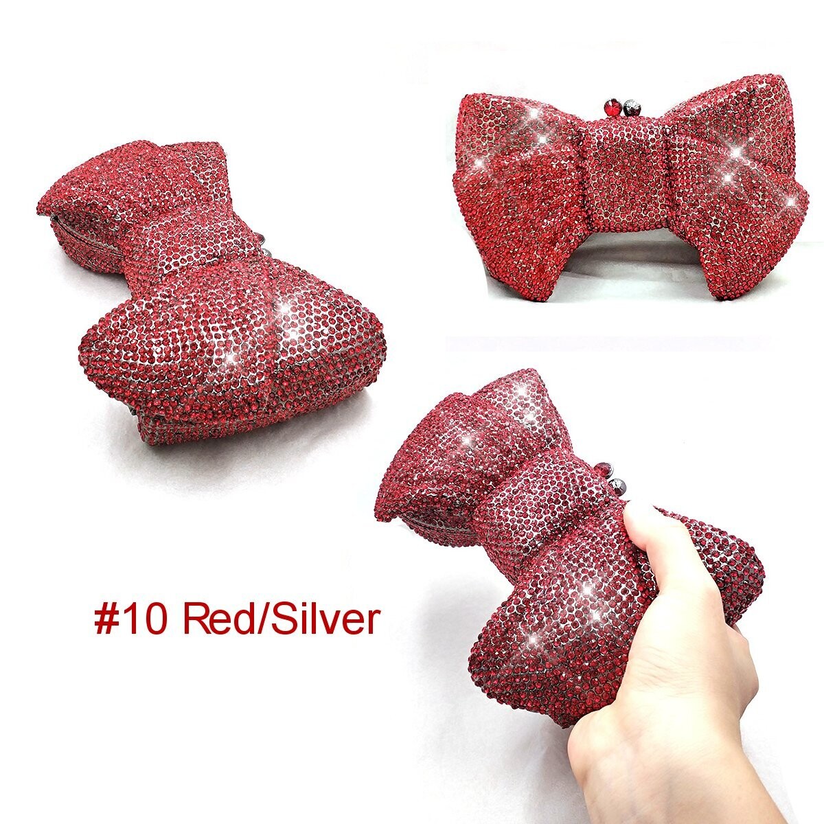 Swarovski Crystal Rhinestone Bling Bow Purse