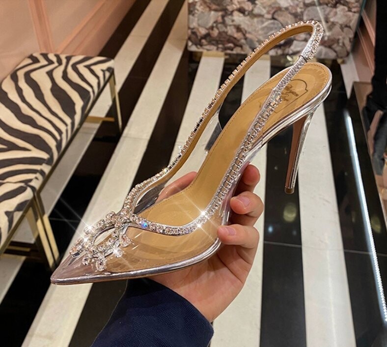 Swarovski Crystal Rhinestone Cinderella Bling Wedding Shoes