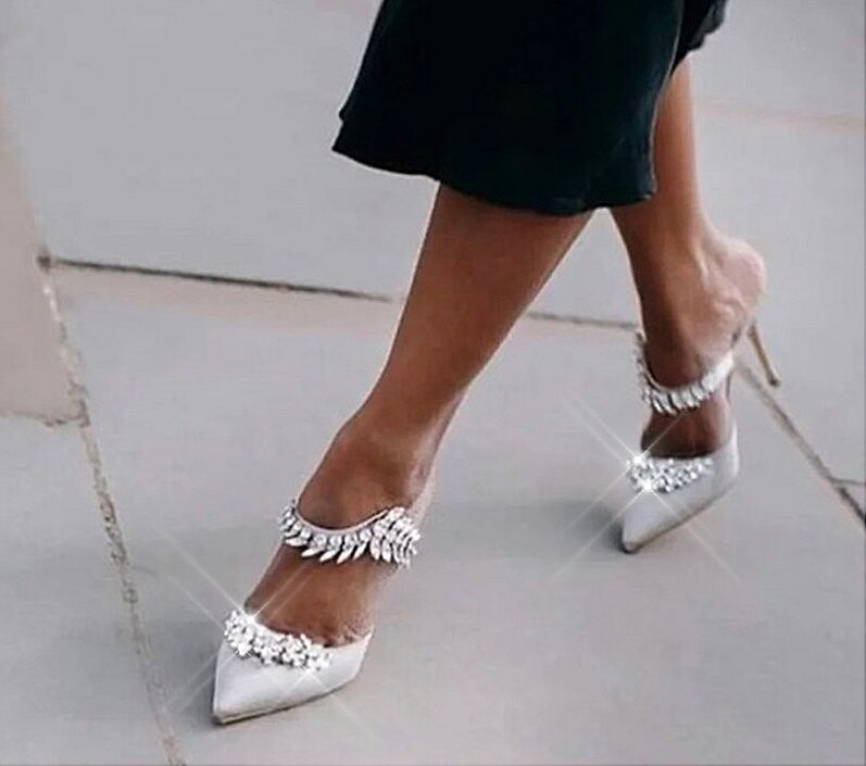 Swarovski Crystal Rhinestone Cinderella Bling Wedding Shoes