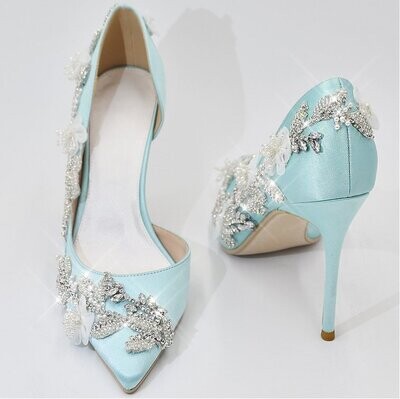 Swarovski Crystal Rhinestone Bling Tiffany Wedding Shoes