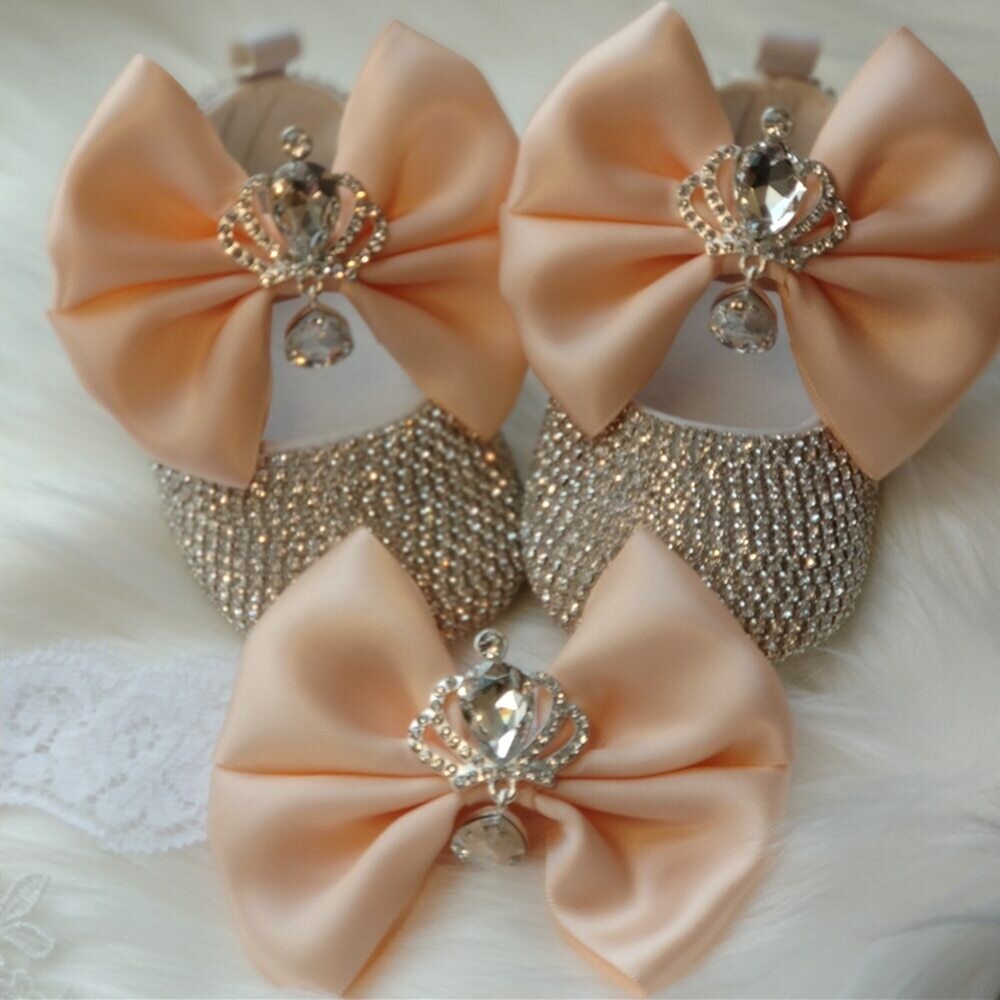 Swarovski Crystal Rhinestone Bling Baby Princess Shoes