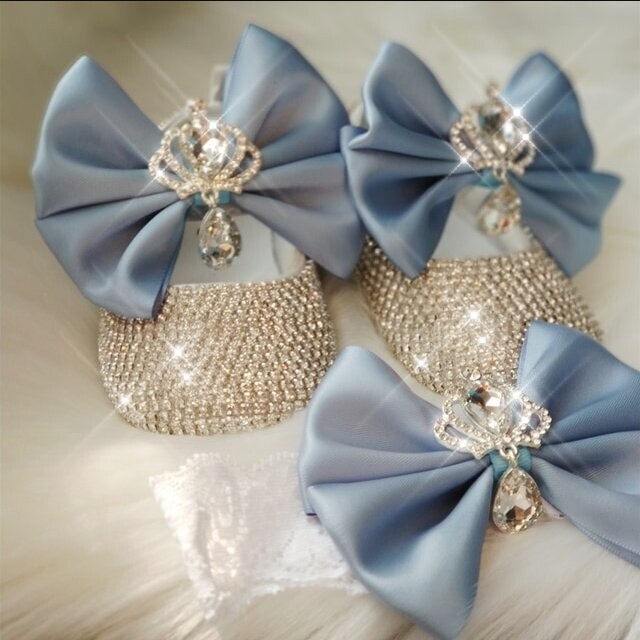 Swarovski Crystal Rhinestone Bling Baby Princess Shoes