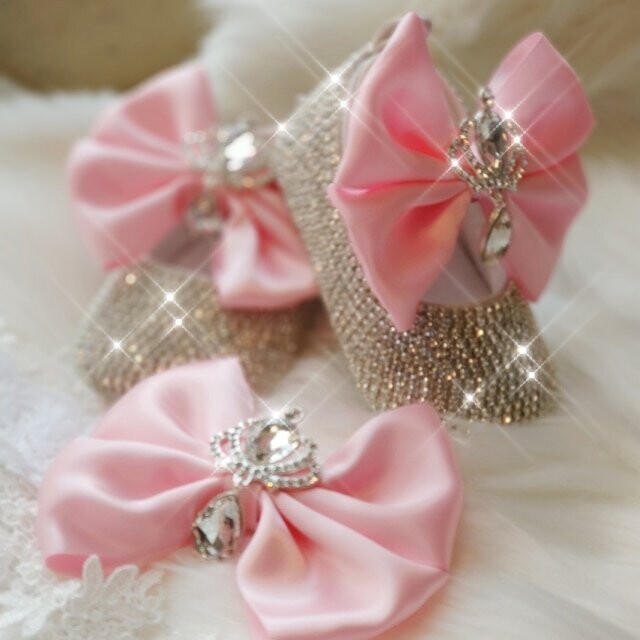Swarovski Crystal Rhinestone Bling Baby Princess Shoes