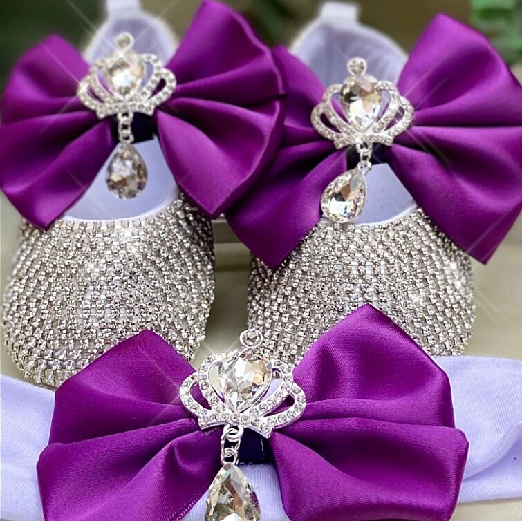 Swarovski Crystal Rhinestone Bling Baby Princess Shoes